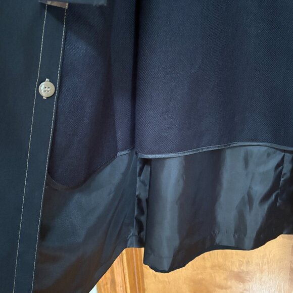 East 5th Black Button & Zip Trench Coat with Detachable Hood & Lining, Size SP - Picture 9 of 15